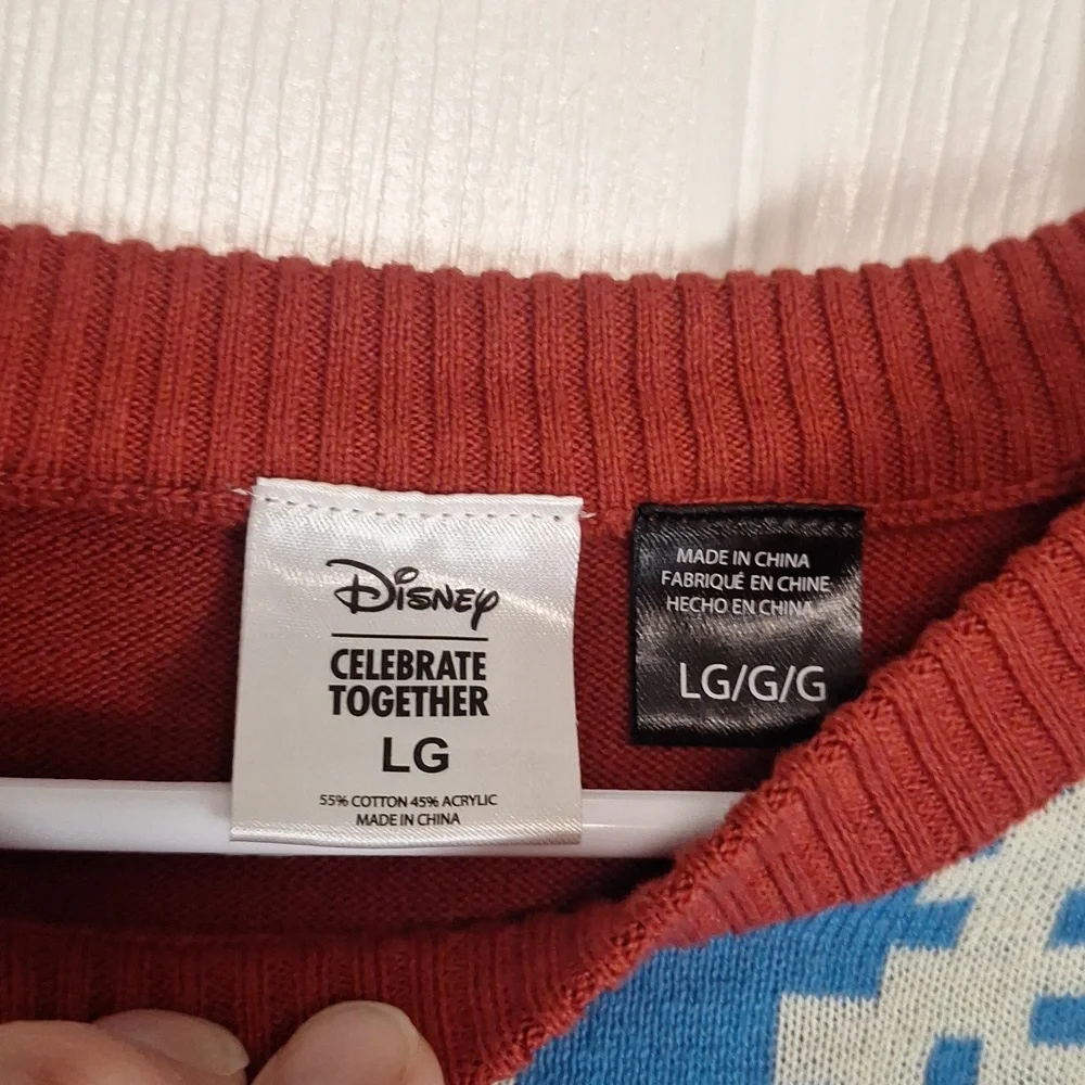 Mickey Mouse Christmas Sweater Men Sz L